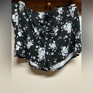 NWT Jockey 3x Shorts Loungewear Pajamas black floral microfiber stretch plus